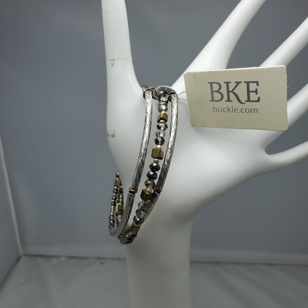 BKE wraparound two tone bracelet gold silver